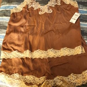 INC 2pc silk pajama set